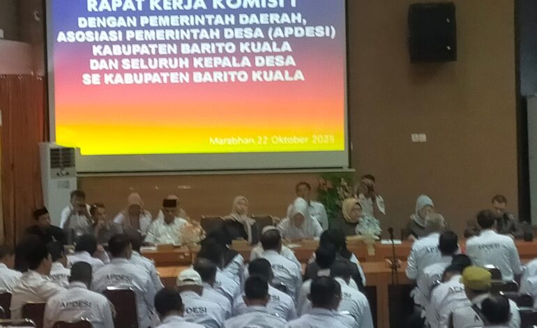 DPRD Batola Setujui Usulan DPC APDESI, Terkait Honor Pengelola Keuangan Dan Aset Desa.