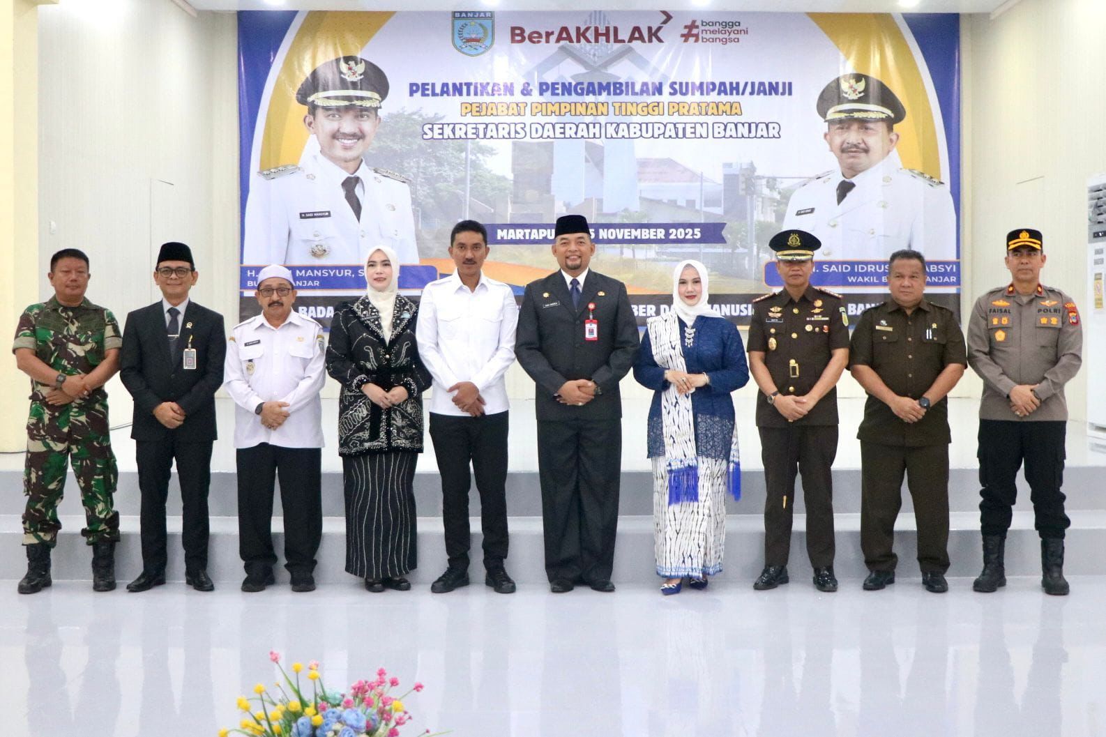 Bupati Banjar Lantik Sekda Baru, Yudi Andrea Siap Perkuat Koordinasi Lintas SKPD