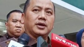 Gedung Kejaksaan Agung di Jakarta terkait perburuan jaksa Kejari Hulu Sungai Utara yang kabur usai OTT KPK