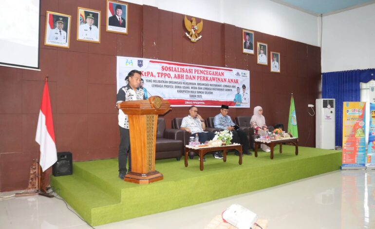 Pemkab HSS Perkuat Pencegahan Kekerasan Perempuan dan Anak Lewat Sosialisasi di Kandangan