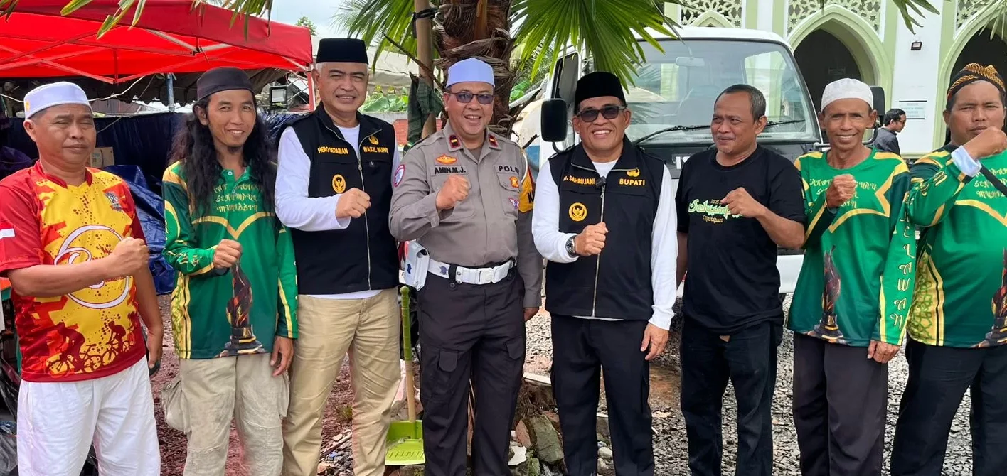 Pamtur Lalin di Rest Area Baitul Kiram Didatangi Bupati dan Wakil Bupati HSU