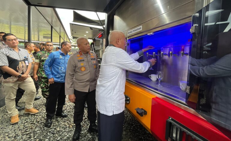 Jelang Haul Guru Sekumpul Brimob Polda Kalsel Siapkan Kendaraan Mobile Water Treatment dan Randurlap