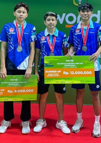 Dua Wakil Kalsel Runner Up Kejurnas Bulutangkis
