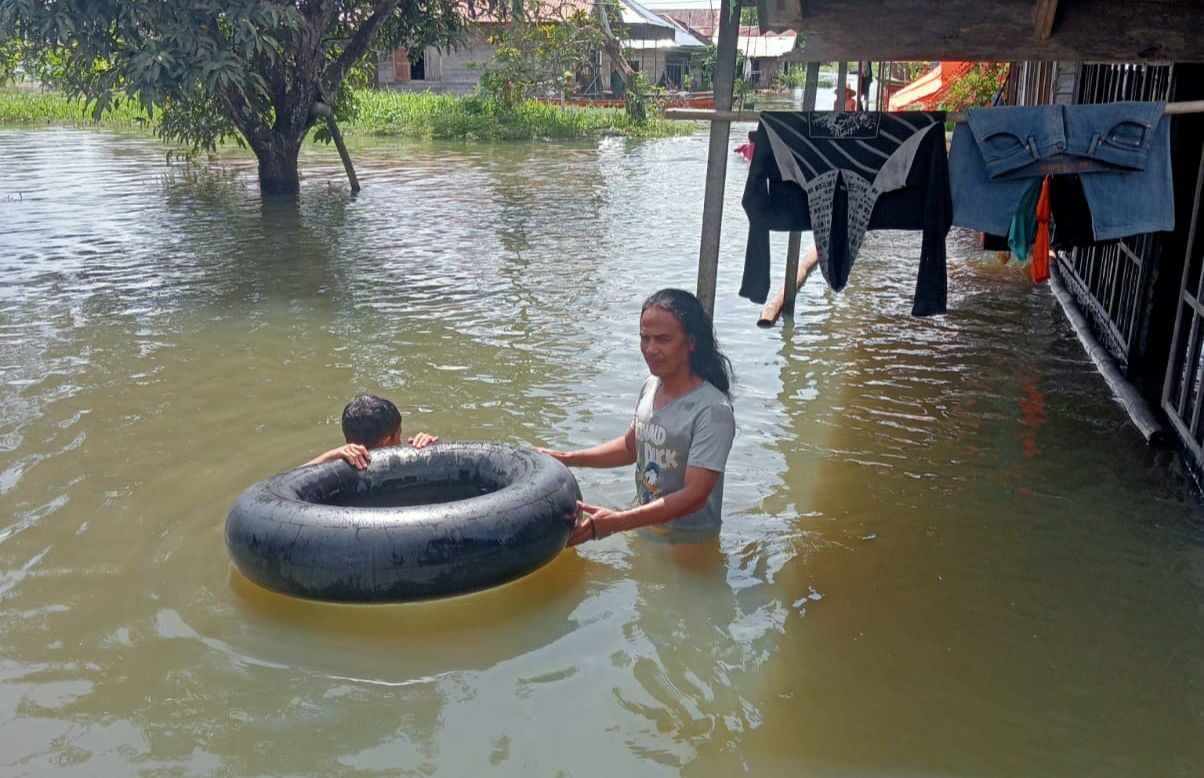 2.321 Jiwa Terdampak Banjir Lok Buntar Sungai Tabuk, Legislator Dapil Setempat Masih Absen