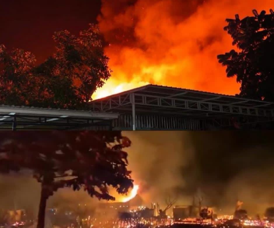 Kebakaran Hanguskan Puluhan Bangunan di Kasongan Lama, Sekolah MTS Ikut Terdampak