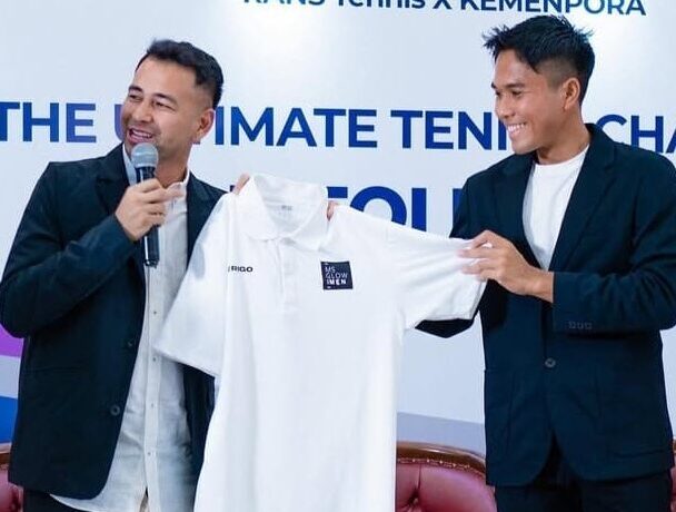M Rifqi Fitriani, Petenis asal Banjarmasin Andalan Indonesia Menjadi Sparring Artis Raffi Ahmad