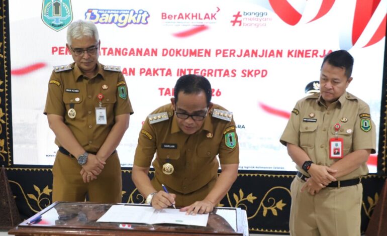 Perjanjian Kinerja dan Pakta Integritas SKPD di HSU