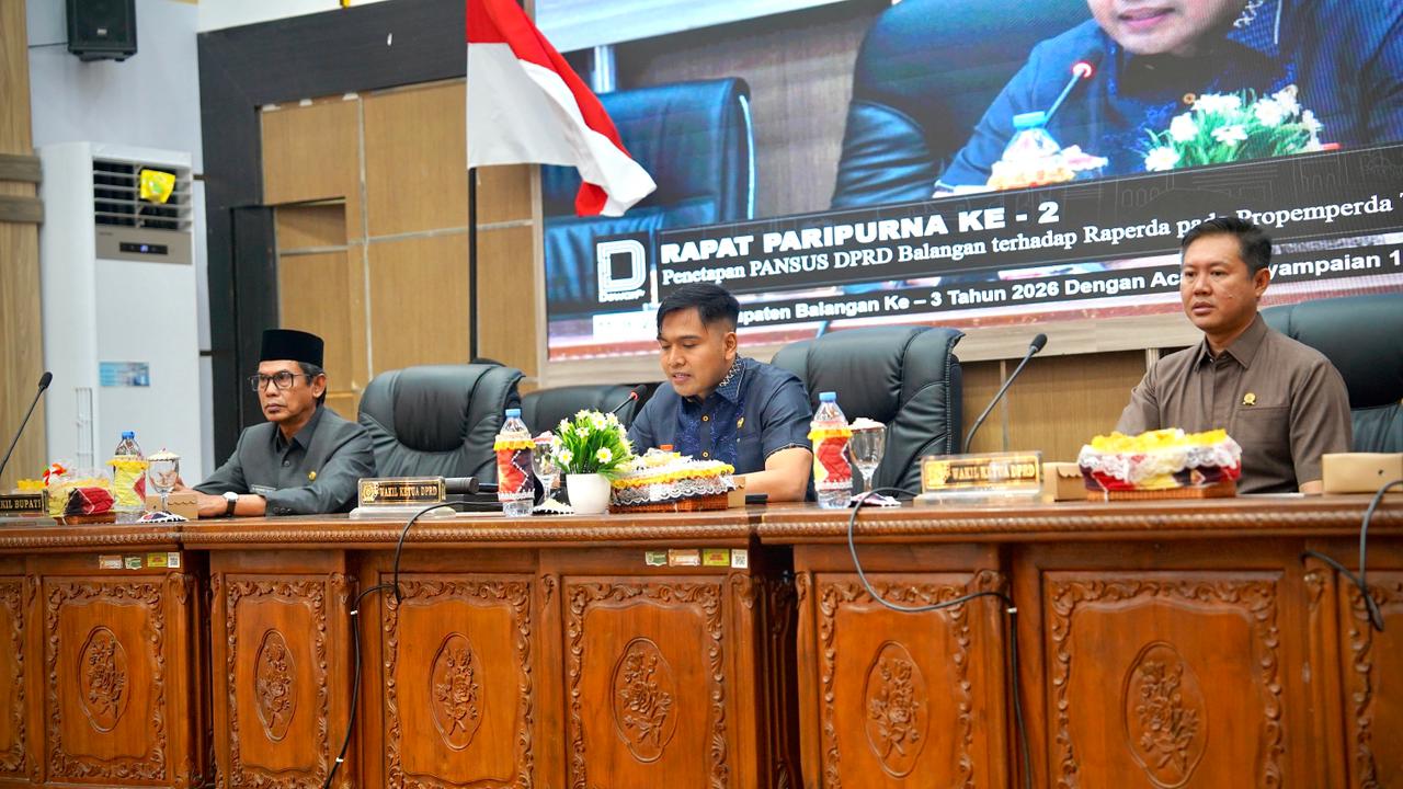 DPRD Balangan Sampaikan 12 Raperda Propemperda 2026 dan Tetapkan Pansus
