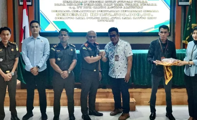 Kejari HSU Pulihkan Kerugian Negara Rp 152,5 Juta