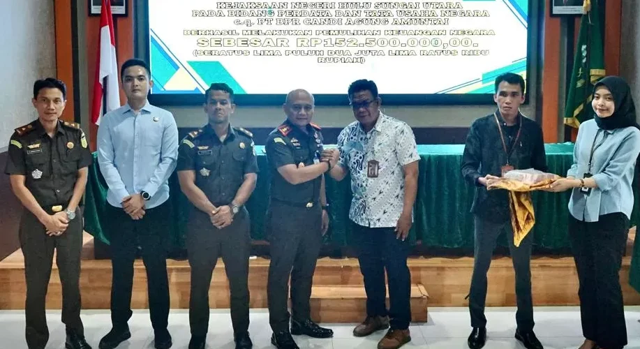 Kejari HSU Pulihkan Kerugian Negara Rp 152,5 Juta