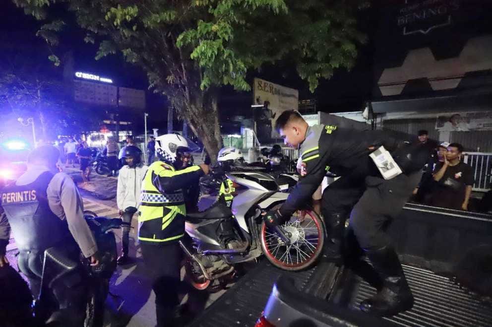 Cegah Balap Liar, Satlantas Polresta Banjarmasin Amankan Dua Motor 
