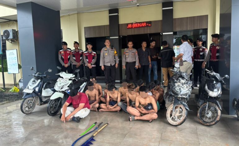 Rencana Tawuran Tiga Kelompok di Banjarbaru Gagal, 11 Remaja Dibekuk Polisi   