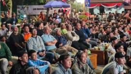 Ribuan Masyarakat Padati Nobar Final Piala Dunia 2026 di Taman Tanjung Bersama Bupati Tabalong