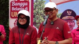 CFD Perdana Nan Sarunai, Ketua dan Wakil TP PKK Tabalong Ikut Berbaur Bersama Pengunjung