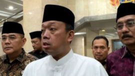 Menteri Agraria dan Tata Ruang/Kepala Badan Pertanahan Nasional (ATR/BPN) Nusron Wahid menjawab pertanyaan awak media di Jakarta, Jumat (18/9/2026). ANTARA/Harianto